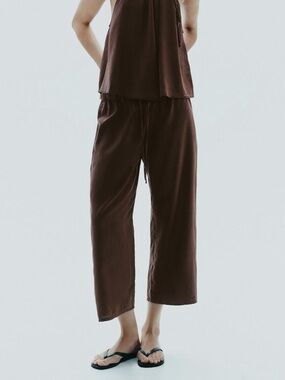 Zara brown culotte pants
